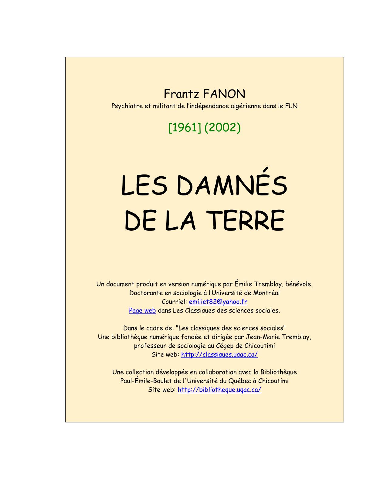 Les damns de la terre