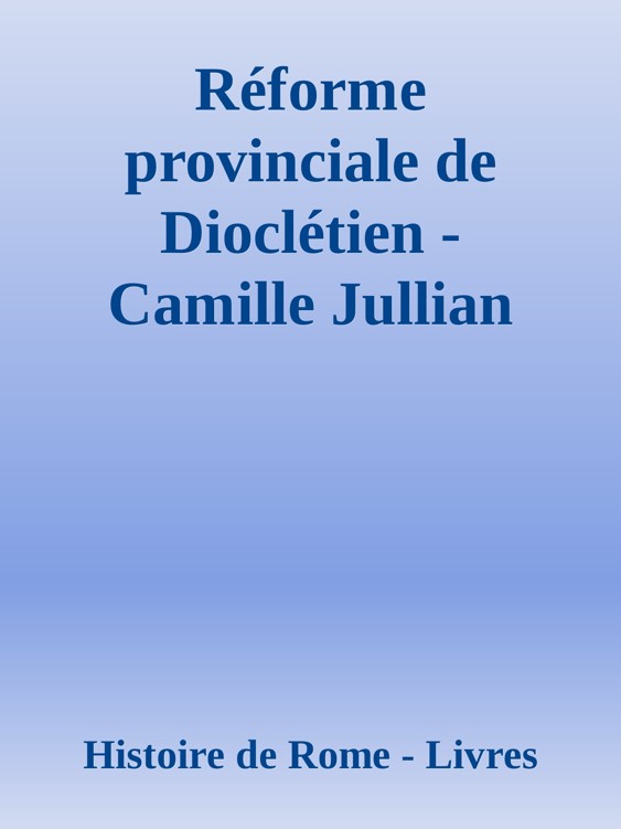 Réforme provinciale de Dioclétien