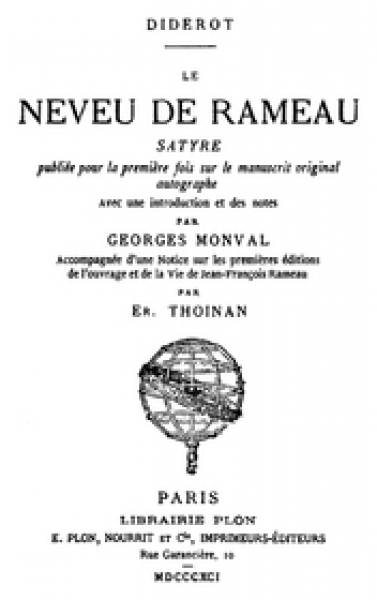 Profil - Diderot (Denis) : Le Neveu de Rameau: Analyse littéraire de l'oeuvre