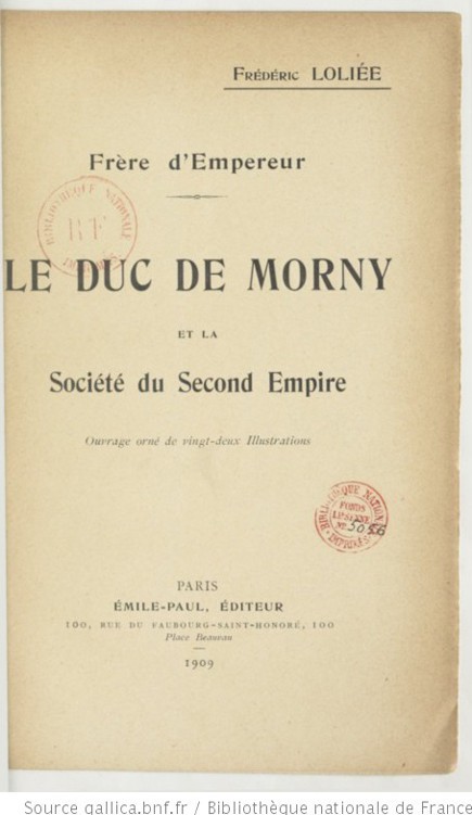 Frère d'empereur, le duc de Morny