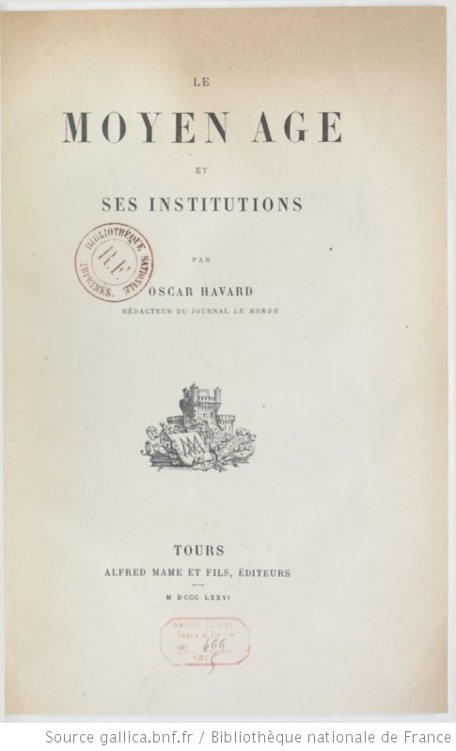 Le Moyen-âge et ses institutions