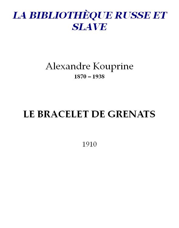 Le Bracelet de grenats