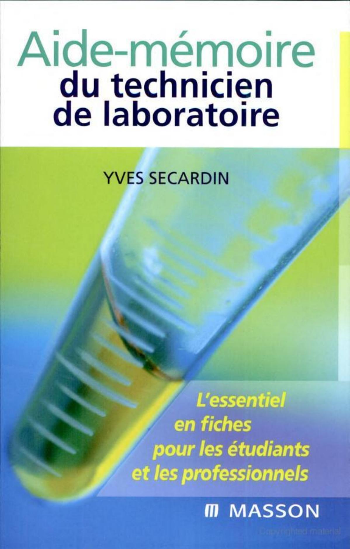 Aide-mémoire du technicien de laboratoire