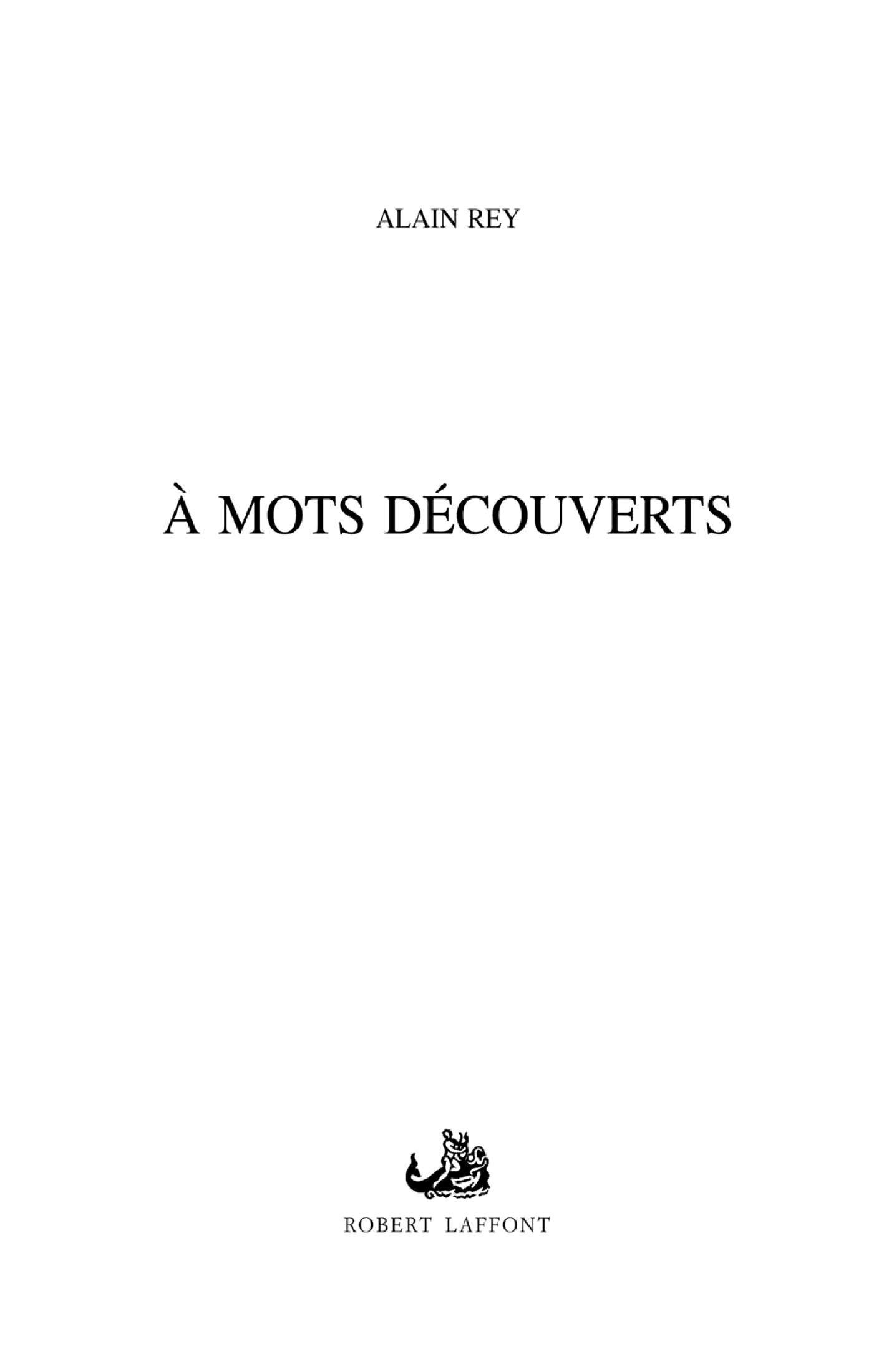 A mots découverts