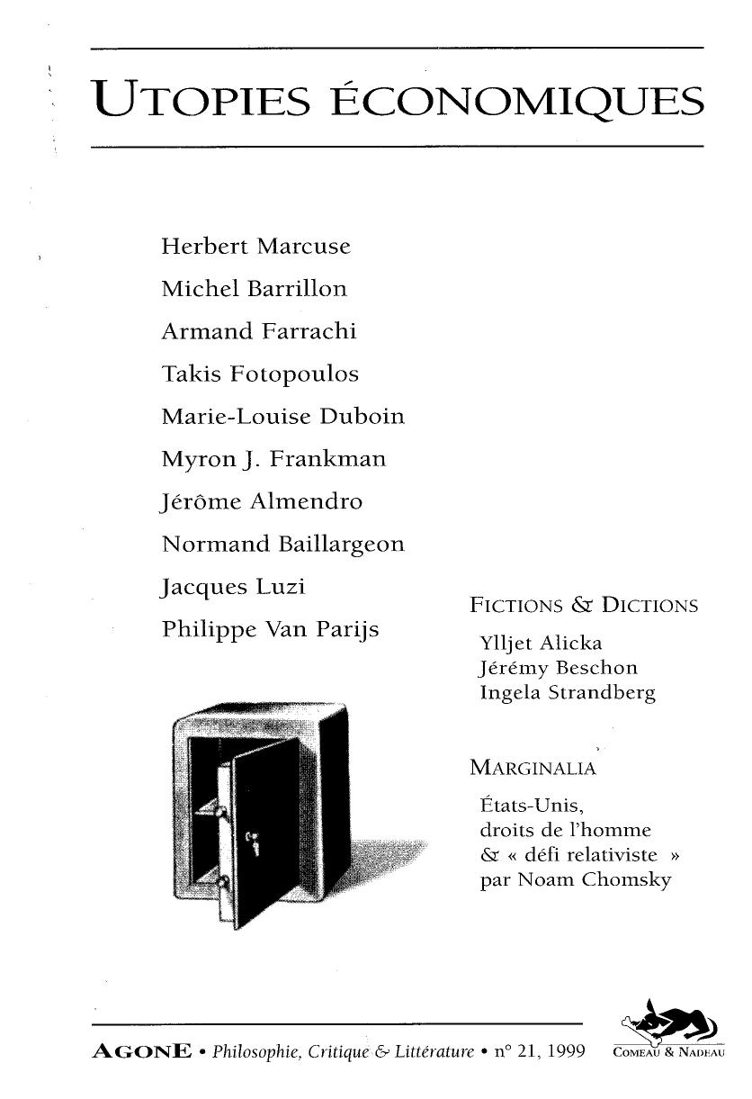 Revue Agone 21 (1999)