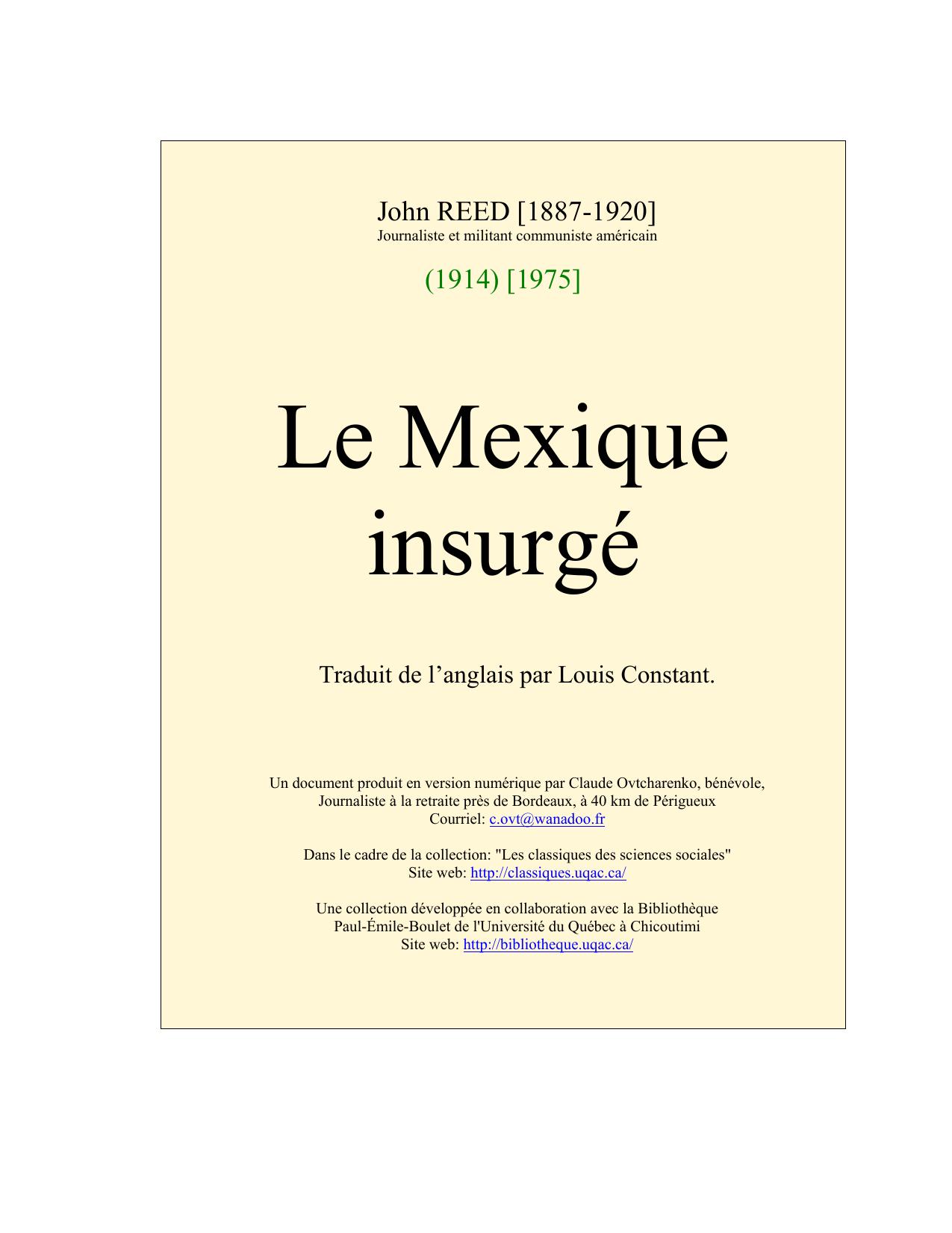 Le Mexique insurgé