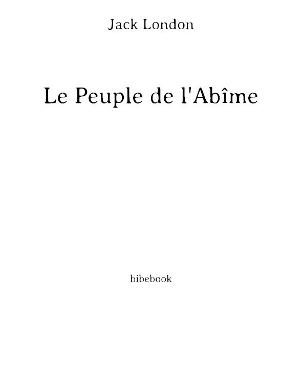 Le Peuple de l'abîme