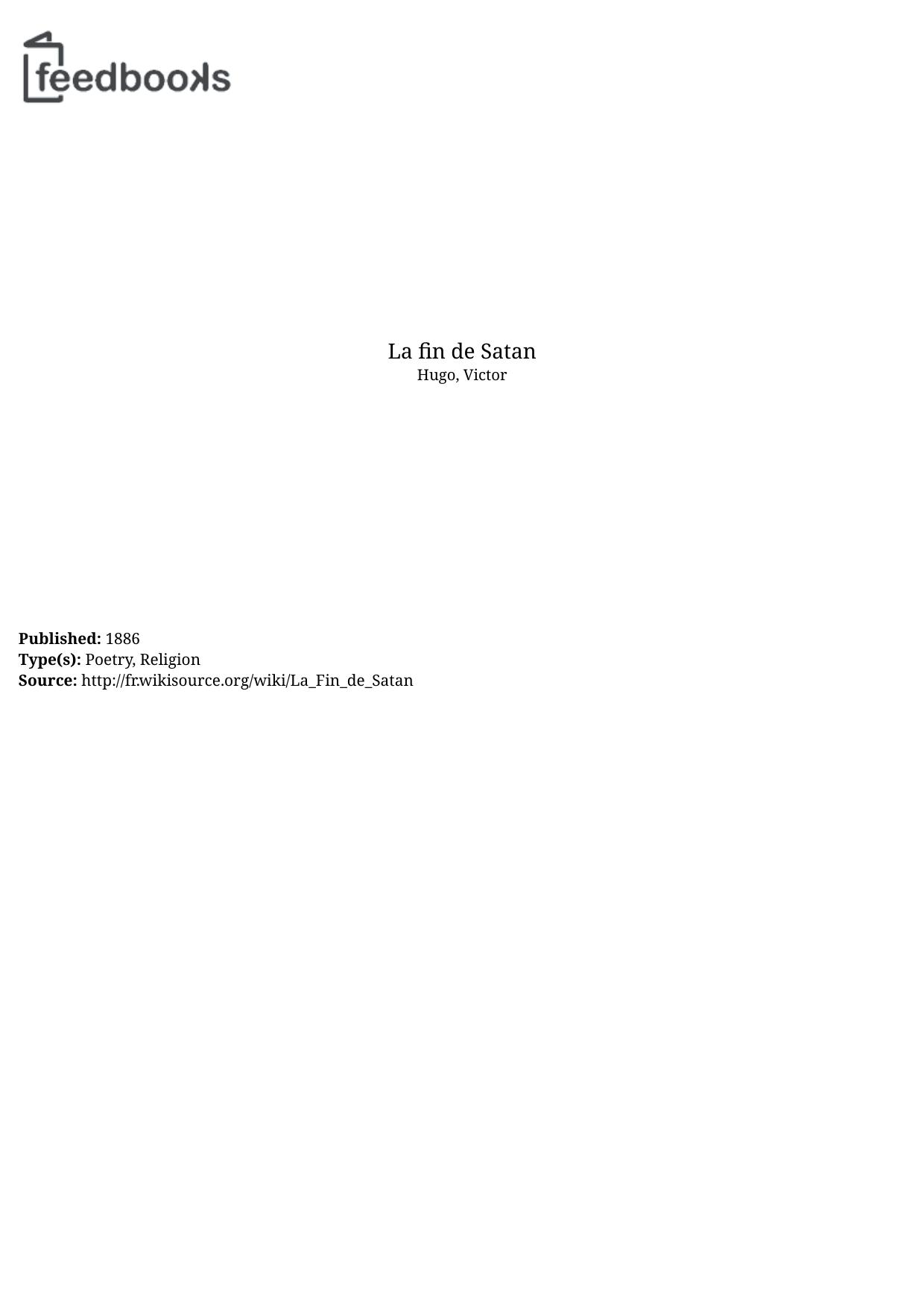 La fin de Satan