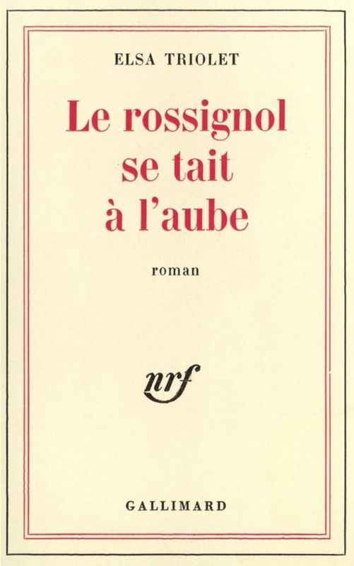 Le rossignol se tait à l'aube