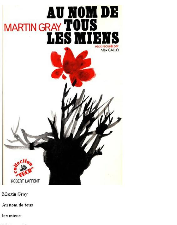 Au nom de tous les miens - Martin Gray