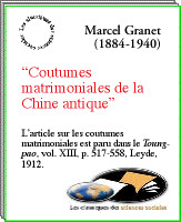Coutumes matrimoniales de la Chine antique