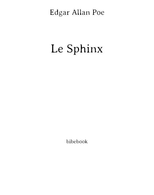 Le Sphinx et autres contes bizarres