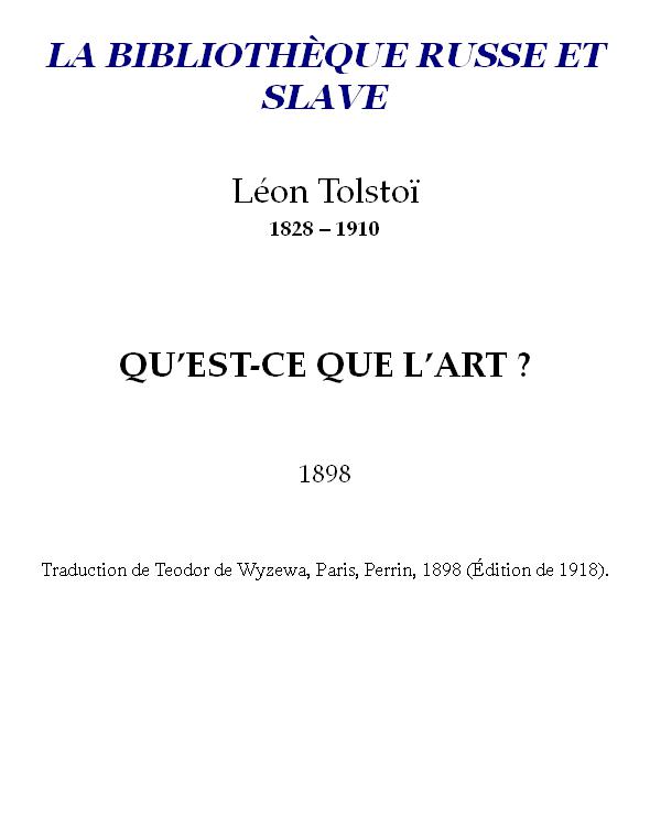 Qu'est-ce que l'art ?