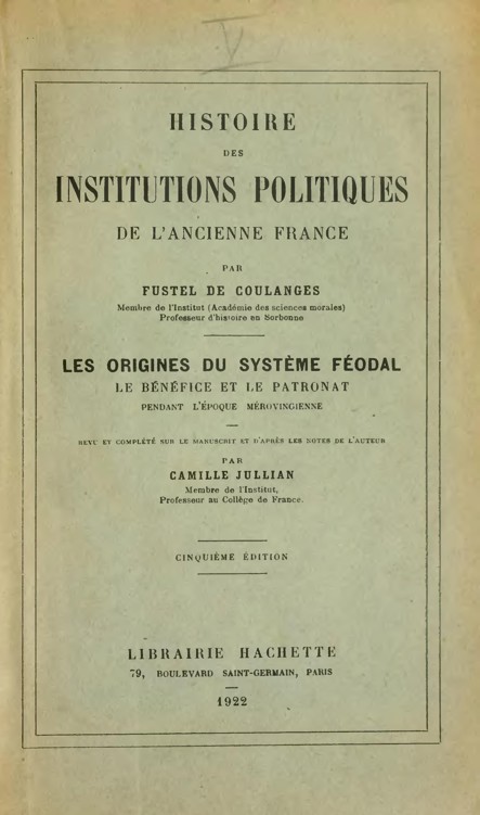 Histoire Des Institutions Politiques De L'Ancienne France