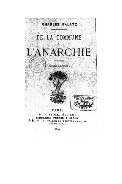 De la Commune à l’anarchie