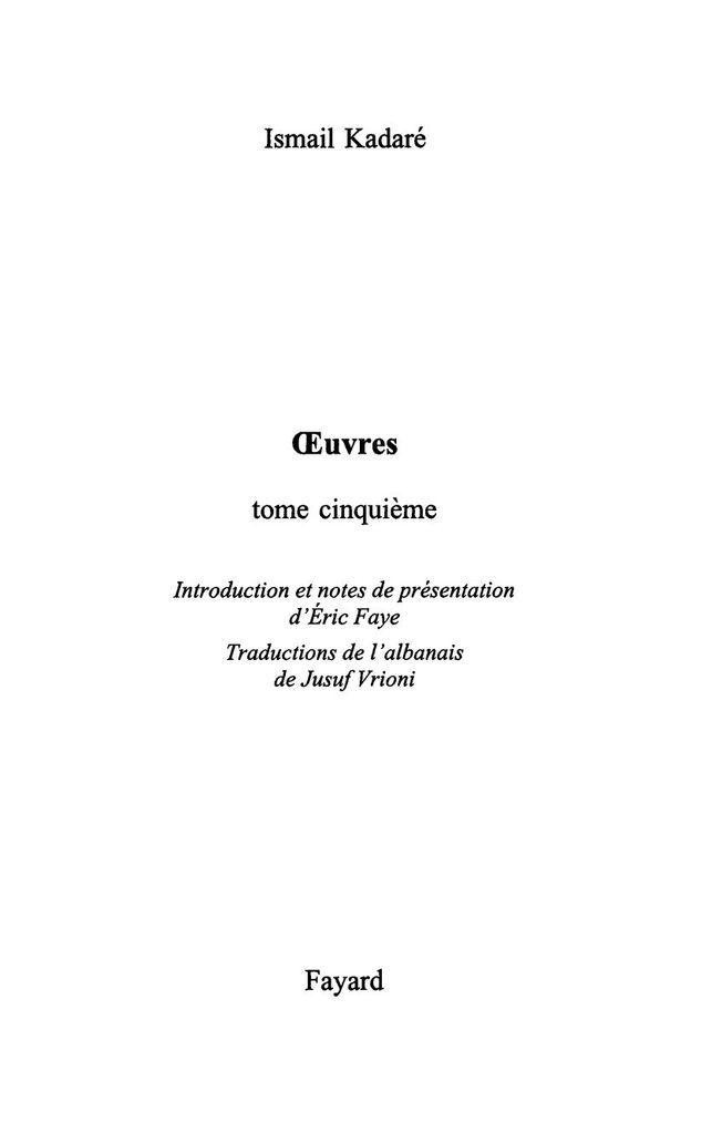 Oeuvres complètes, tome 5 (Littérature étrangère) (French Edition)