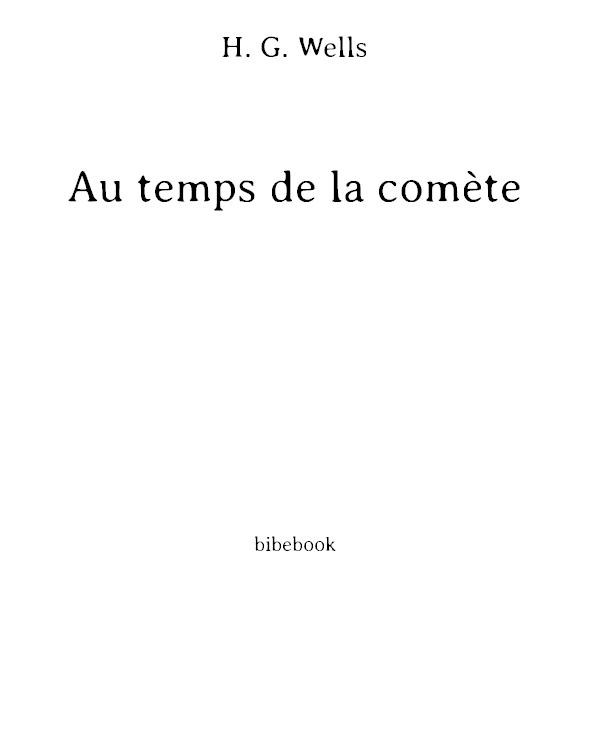 Au temps de la comète