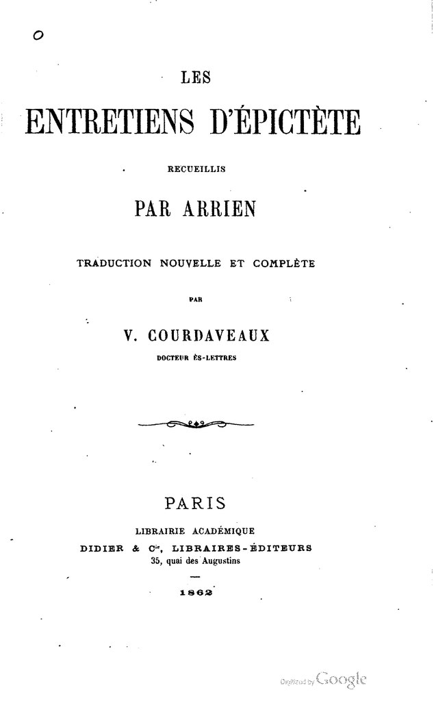 Les Entretiens d'Épictète