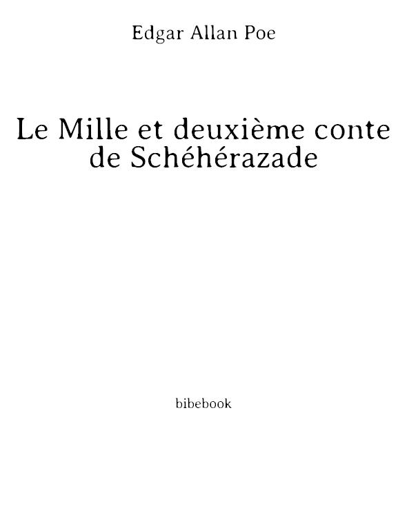 Le Mille et deuxième conte de Schéhérazade