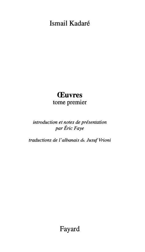 Oeuvres complètes, tome 1 (Littérature étrangère) (French Edition)