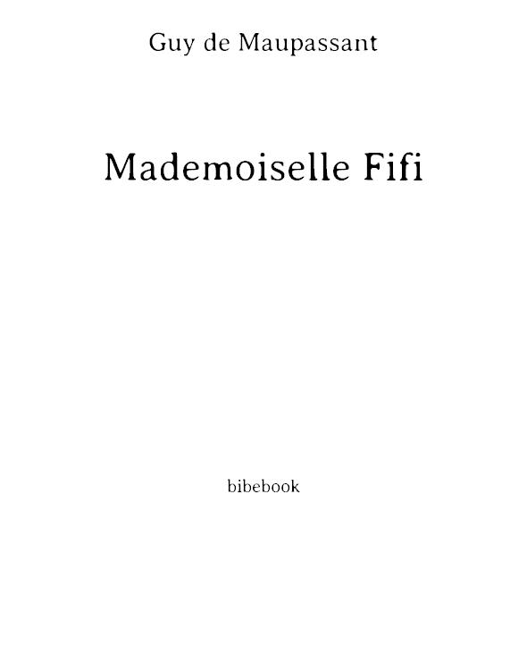 Mademoiselle Fifi