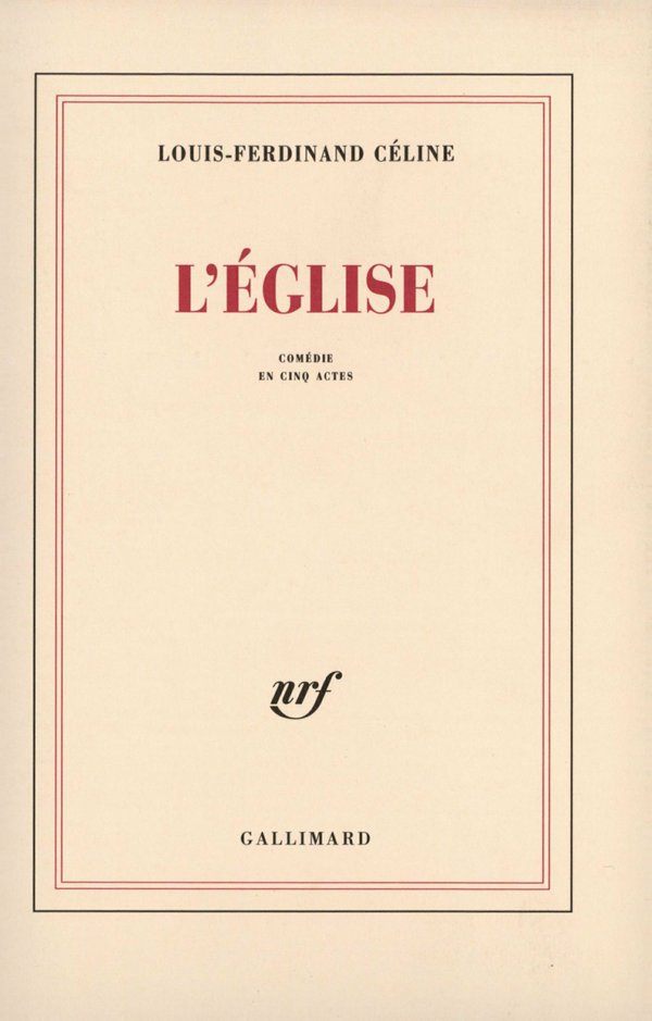 L'Église. Comédie en cinq actes