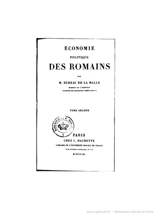 Économie politique des Romains