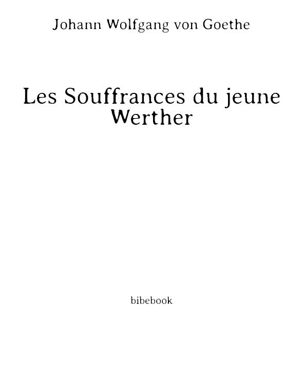 Les Souffrances du jeune Werther