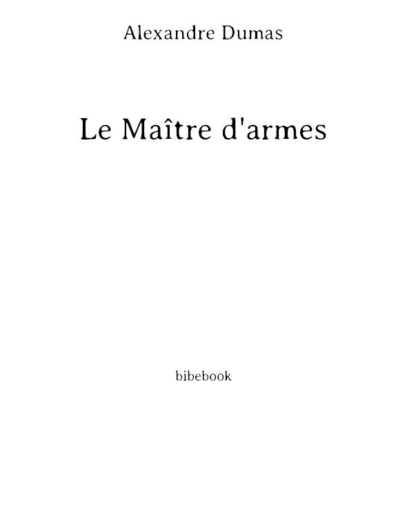 Le maître d'armes
