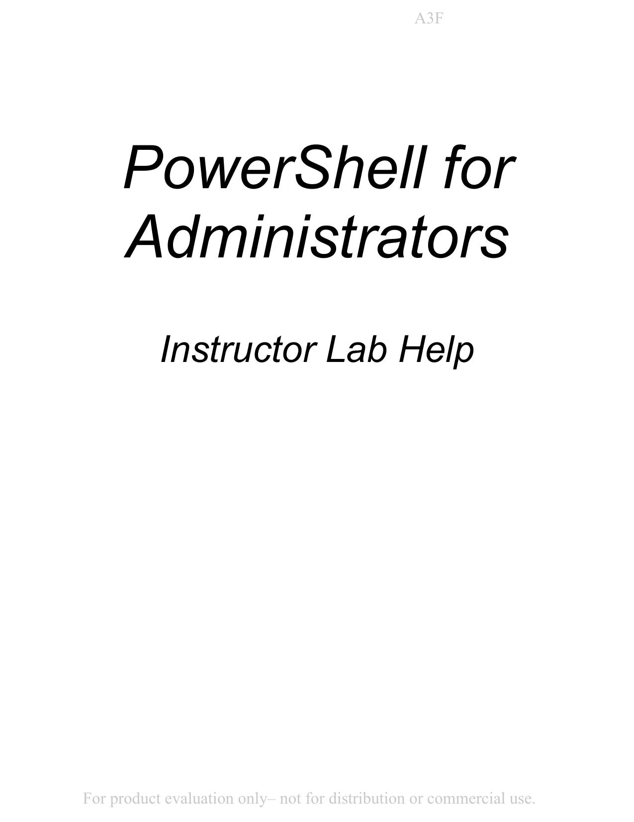 50025A-EN PowerShell Instructor Lab Help
