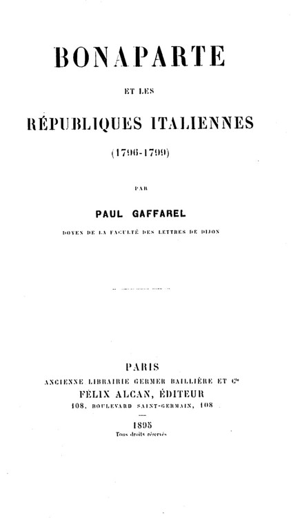Bonaparte et les Républiques Italiennes