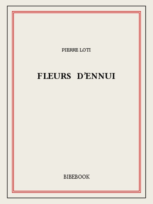 Fleurs d’ennui
