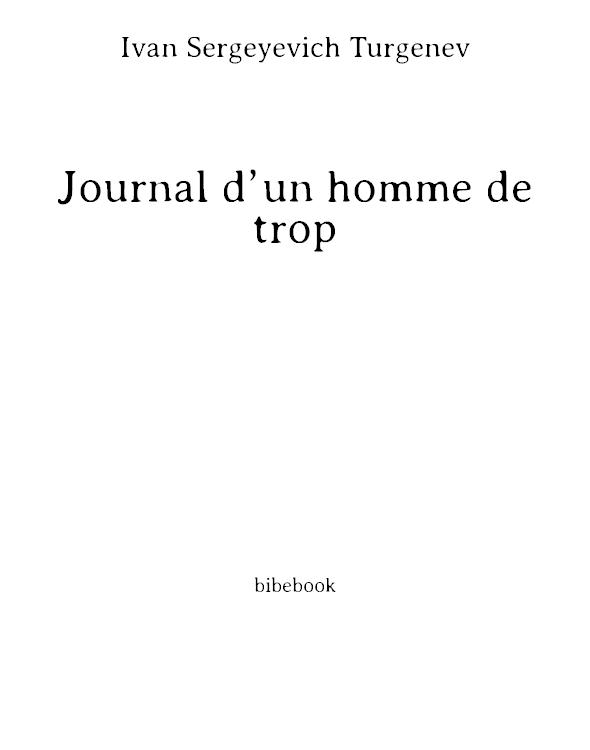 Journal d’un homme de trop