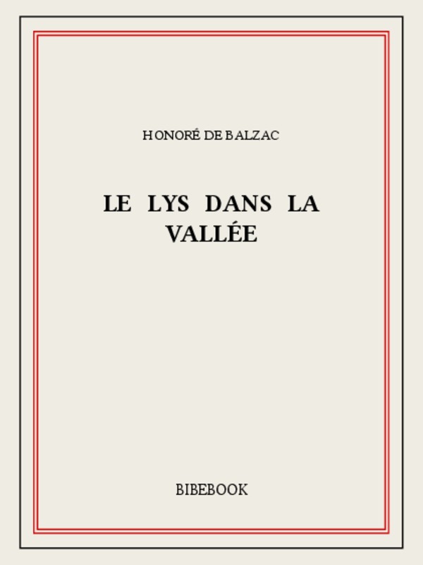 Le lys dans la vallée