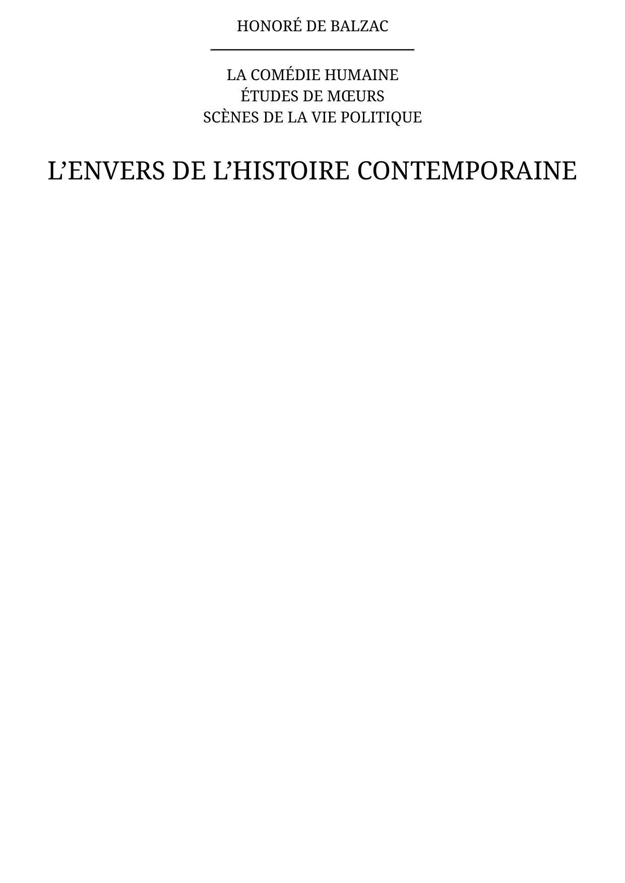 L’envers de l’histoire contemporaine
