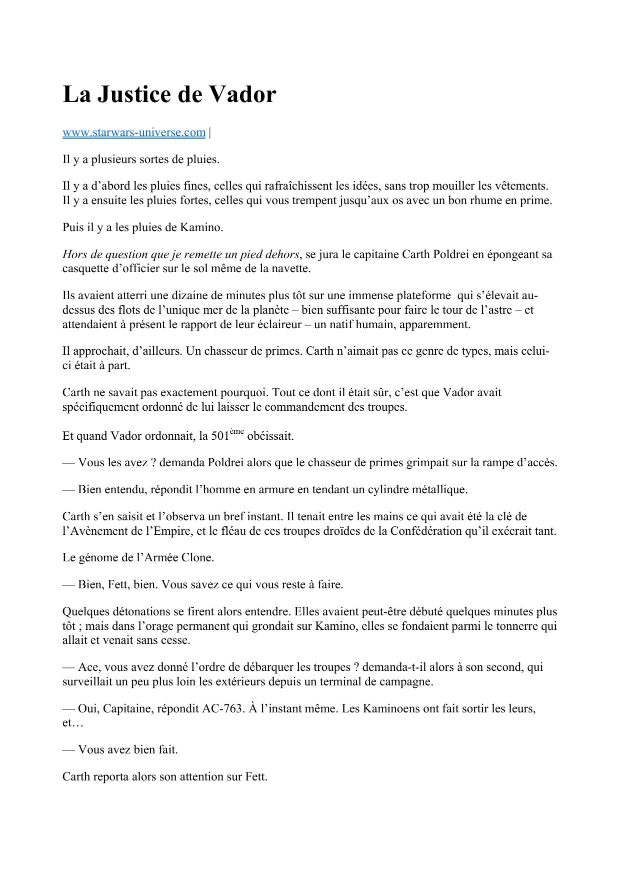 La Justice de Vador