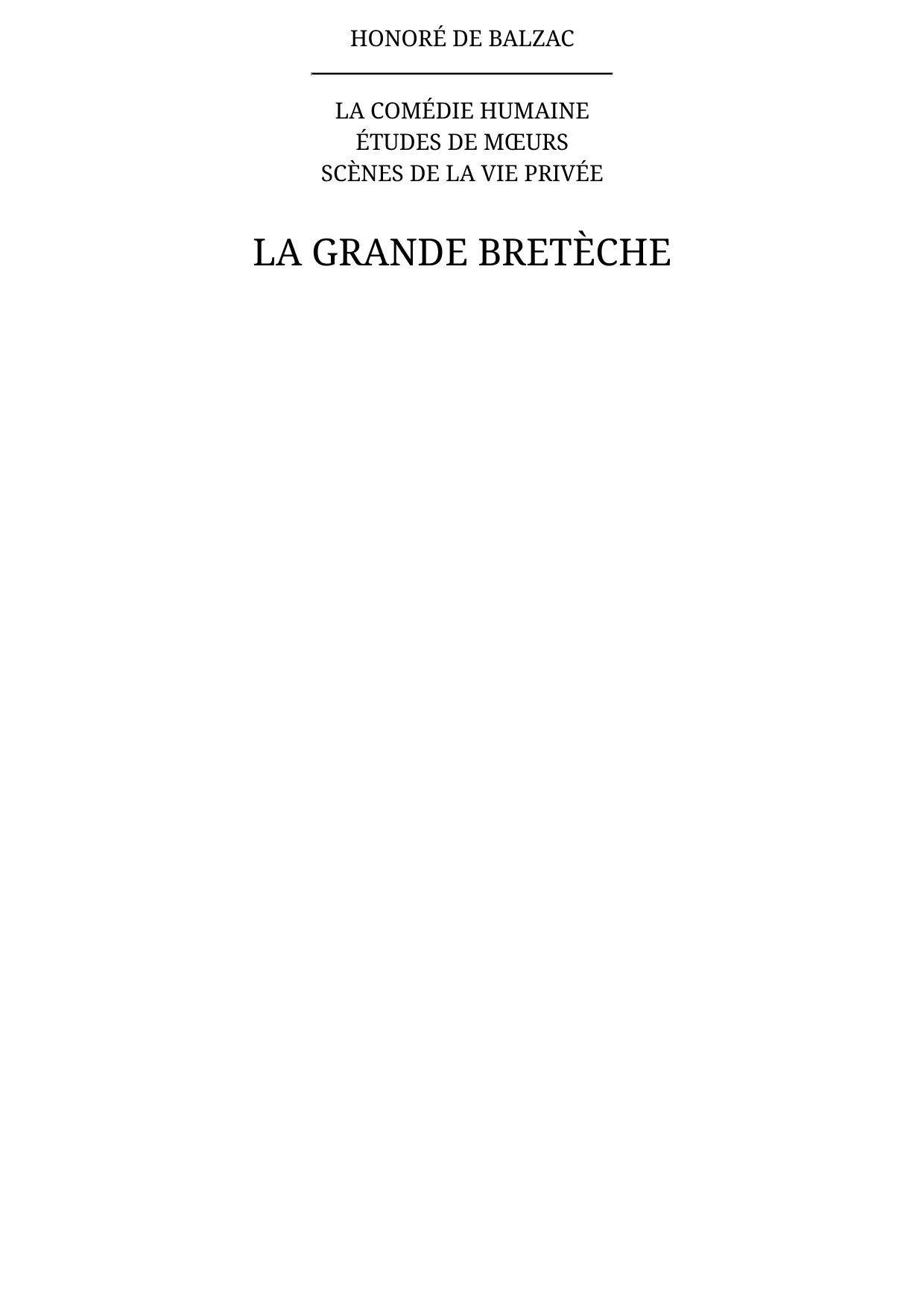 La grande Bretèche