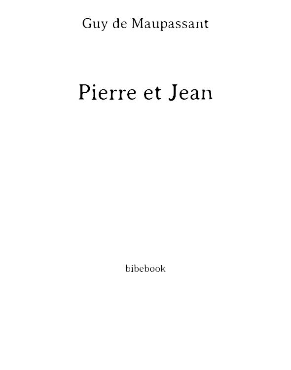 Pierre et Jean