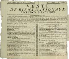 Les recherches relatives à la vente des biens nationaux