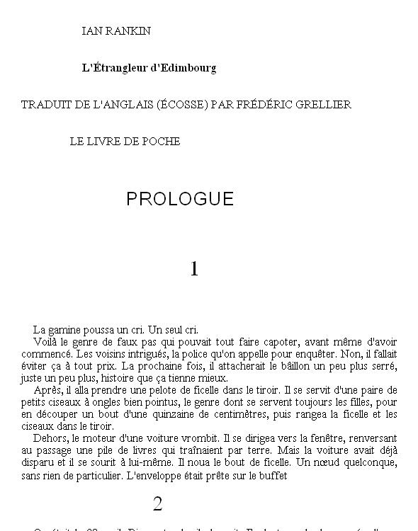 L'étrangleur d'Edimbourg