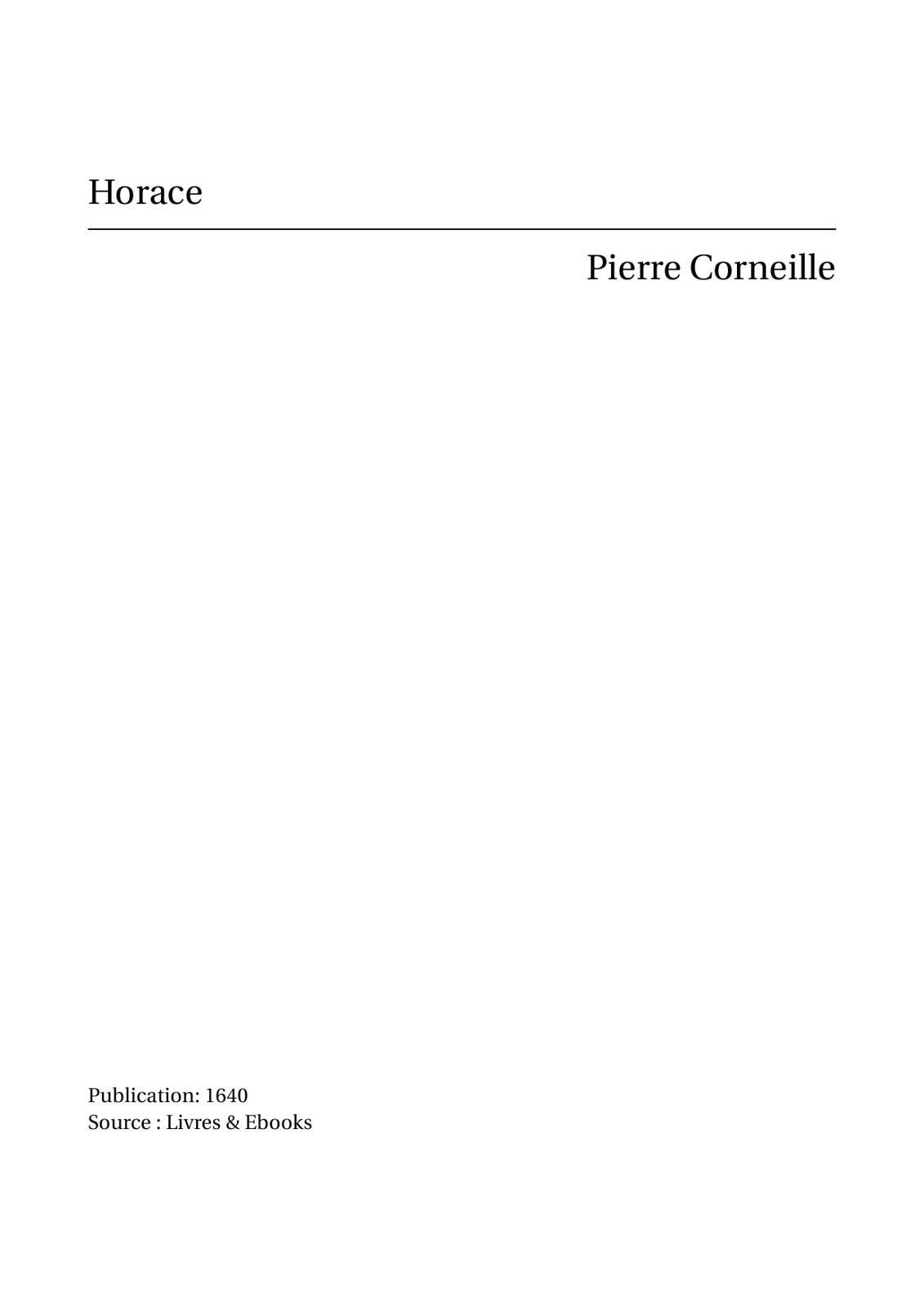 Horace: texte intégral