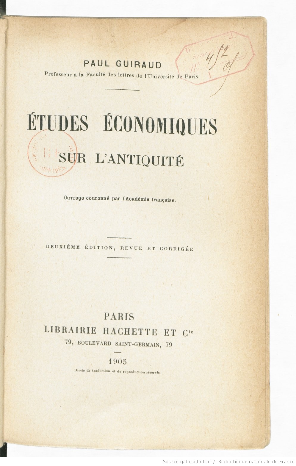 Études économiques sur l'antiquité