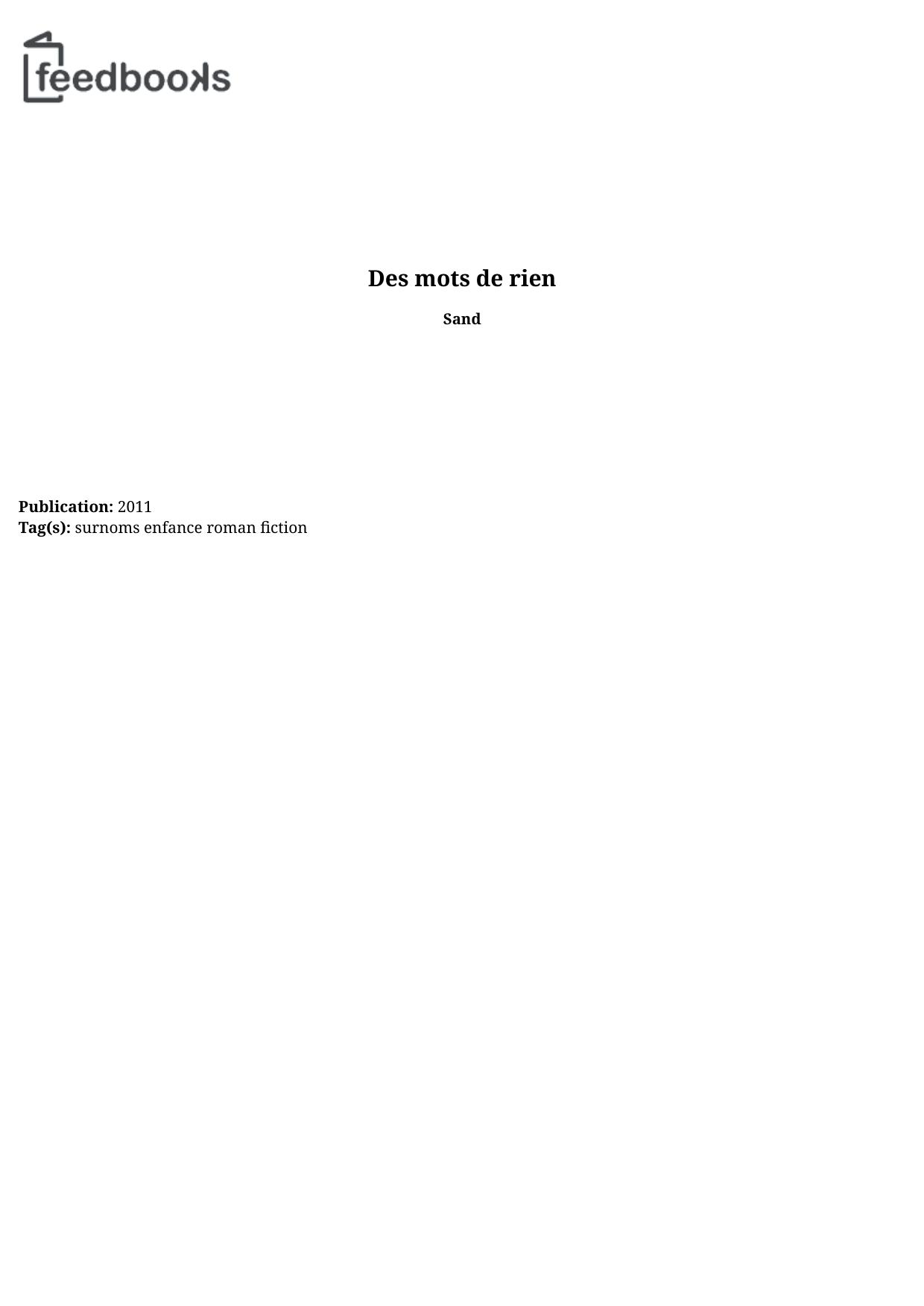 Des mots de rien