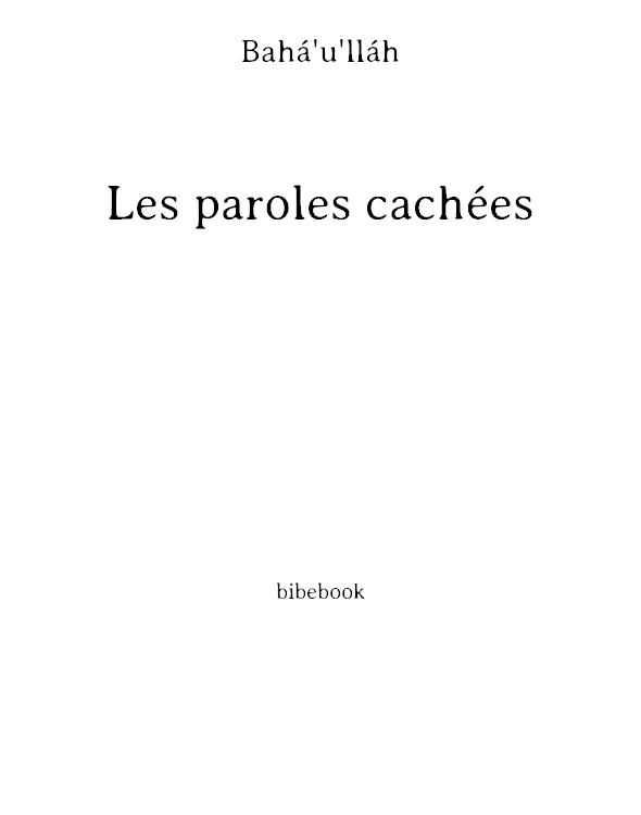 Les paroles cachées