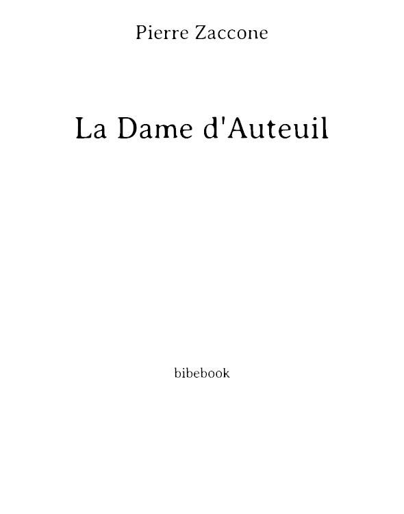 La Dame d'Auteuil