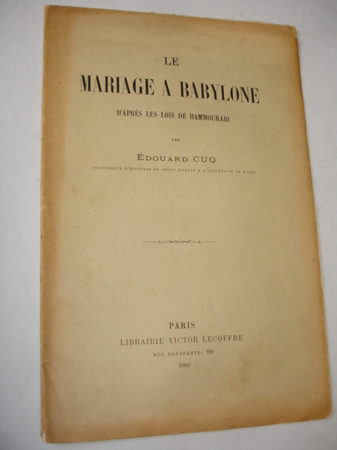 Le mariage à Babylone