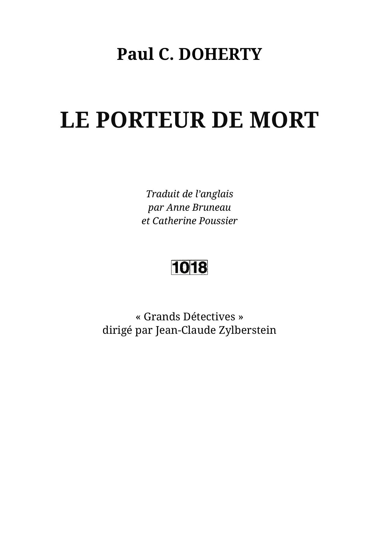 [Hugh Corbett 16] Le porteur de mort