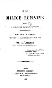 De la milice romaine