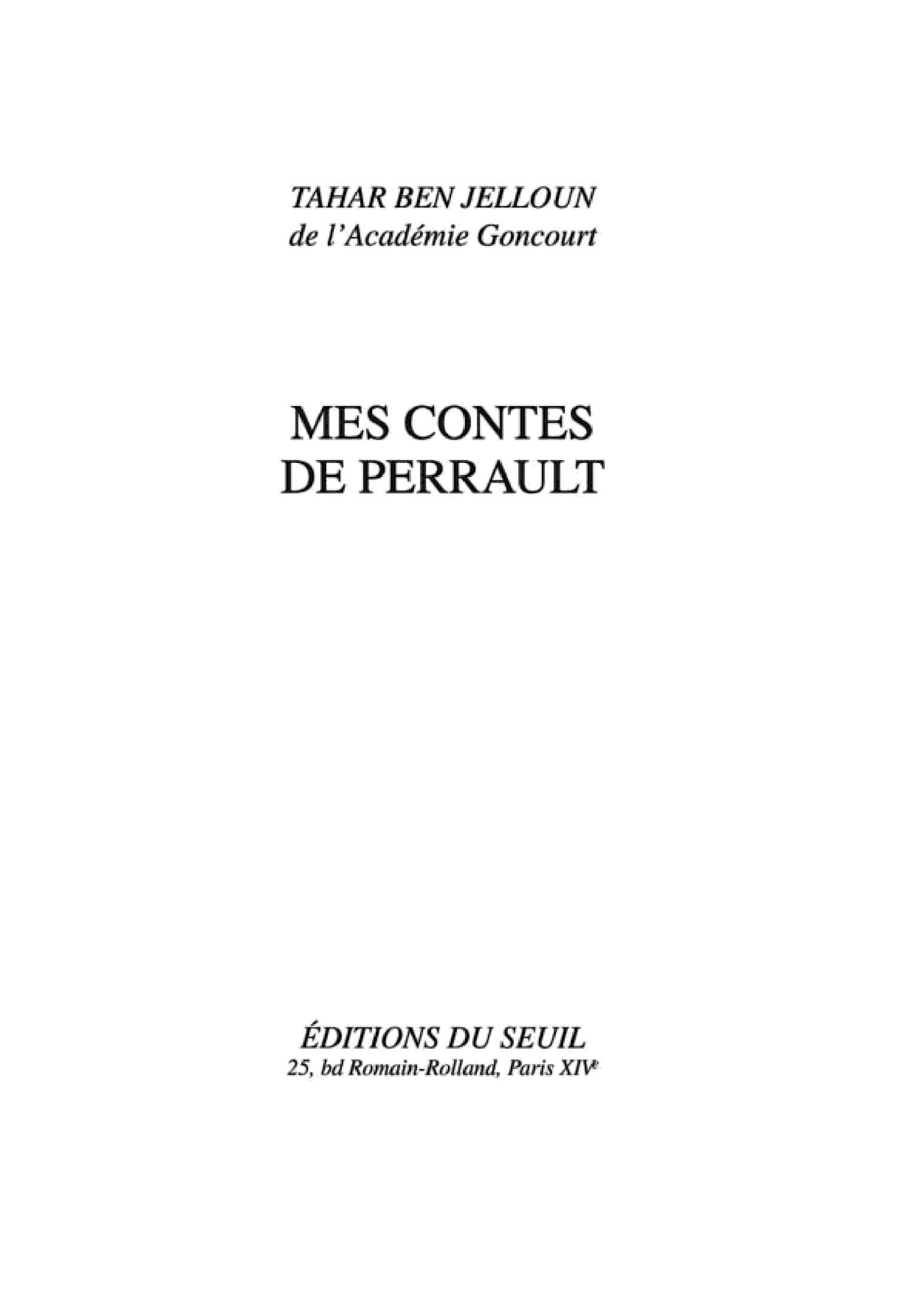 Mes contes de Perrault