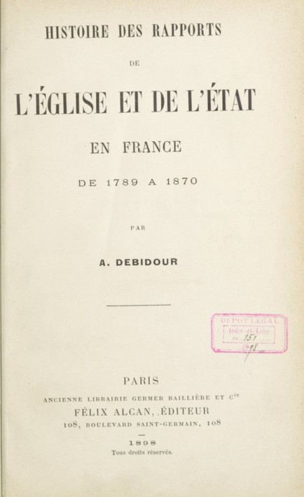 Rapports de l'Église et de l'État
